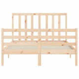Bed Frame without Mattress 140x190 cm Solid Wood Pine 3193771