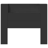 Storage Headboard with LED Black Engineered Wood 3418660