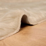 Faux Sheepskin Rug Tafalla Beige 100 x 200 cm Polyester 42021481