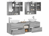 Bathroom Furniture Set 5 pcs Grey Sonoma 3406724
