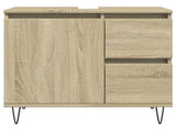 3 Piece Bathroom Furniture Set Sonoma Oak Engineered Wood 3307677