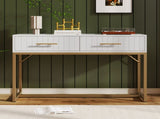 Dressing Table With 2 Drawers 75 Cm High ,Chest Drawers Bedroom Highboard White Sideboard Chest WF319173AAW