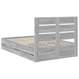 Bed Frame with Drawer Grey Sonoma 120 x 200 cm Engineer Wood 3411847