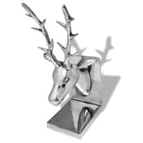 Bookends Deer 2 pcs Aluminium Silver 243478