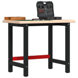 Workbench 100x60x83 cm Solid Wood Oak Rectangular 3309657