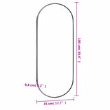 Wall Mirror 45x100 cm Glass Oval 350458