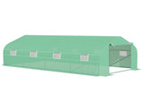 Polytunnel Greenhouse with Windows and Door, Walk in Greenhouse for Garden, Backyard T3398P377682