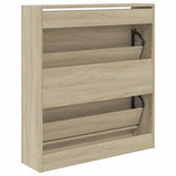Shoe Cabinet Sonoma Oak 80x21x87.5 cm Engineered Wood 839919