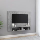Wall TV Cabinet Concrete Grey 120x23.5x90 cm Engineered Wood 808273