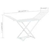 Folding Clothes Dry Rack White Plastic 48817