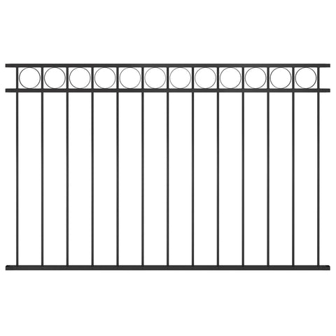 ZNTS Fence Panel Steel 1.7x1 m Black 146317