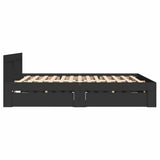 Bed Frame with Headboard without Mattress Black 140x200 cm 3295563