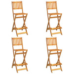 ZNTS 5 Piece Outdoor Bar Set Solid Wood Acacia 3104962