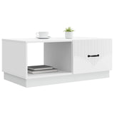 Coffee Table White 90 x 50 x 37 cm Engineered Wood 895415