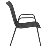 Garden Chairs 4 pcs Steel and Textilene Black 316818