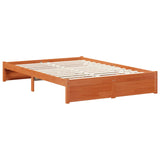 Bed Frame with Drawer 3 pcs Wax Brown Solid Pine Wood 3422758