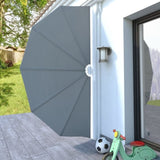 Collapsible Terrace Side Awning Grey 160 cm 44575
