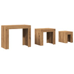 ZNTS Nesting Coffee Tables 3 pcs Artisian Oak Engineered Wood 856673