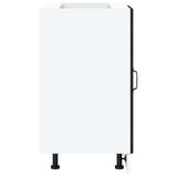 Kitchen Base Cabinet "Lucca" Black Engineered Wood 854309