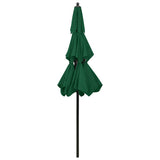 3-Tier Garden Parasol with Aluminium Pole Green 2.5 m 313861