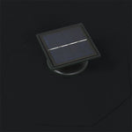 Wall-mounted Garden Parasol with LEDs 300 cm Black 312528
