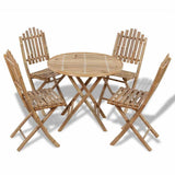 Garden Furniture Set Natural Bamboo Solid Bamboo Medium Foldable 41497