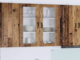 Wall Glass Cabinet PORTO Old Wood 80 x 31 x 100 cm 885513