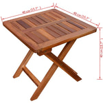 Sun Lounger with Table Solid Acacia Wood 42594