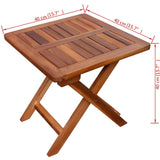 Sun Lounger with Table Solid Acacia Wood 42594