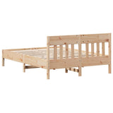 Bed Frame without Mattress 150x200 cm King Size Solid Wood Pine 842642
