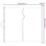 Retractable Pet Gate White 102.5x125 cm 4004129