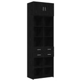 Storage Cabinet with Shelves Black Oak 70 x 42.5 x 225 cm 3446672
