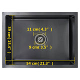 Handmade Kitchen Sink Black Stainless Steel 145084