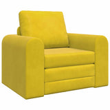 Sofa Bed Yellow 98 x 71 x 83 cm Velvet 4106671