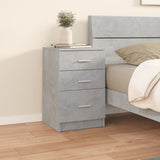 Bed Cabinet Concrete Grey 40x40x63 cm Engineered Wood 808643