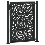 Garden Gate Black 100x125 cm Steel Flame Design 4100990