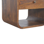 Chestnut Curved Edge Bedside IN891