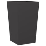 ZNTS Garden Planter Black 45x45x75 cm Steel 851094