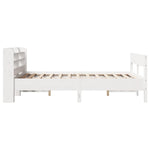 Bed Frame without Mattress White 135x190 cm Double Solid Wood Pine 3306943