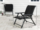 Set of Two Folding Outdoor Chairs - Black T3398P328464