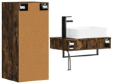 Bathroom Furniture Set 2 pcs Smoked Oak 33 x 34.5 x 100 cm 3406108