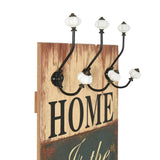 ZNTS Wall-mounted Coat Rack with 6 Hooks 120x40 cm HOME IS 245848