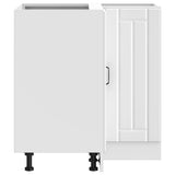 Kitchen Corner Base Cabinet Lucca White Engineered Wood 853747