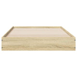Floor Bed Frame Sonoma Oak 80 x 200 cm Engineered Wood 8009076