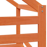 Bunk Bed without Mattress Wax Brown 75x190 cm Small Single Solid Wood Pine 3281969