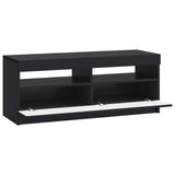 LED TV Cabinet Black Engineered Wood 897866