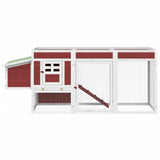 Chicken Coop Mocha 204x50x84 cm Solid Wood Pine 172238