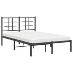 Metal Bed Frame without Mattress with Headboard Black 120x200cm 355559