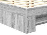 Bed Frame Grey Sonoma 150 x 200 cm Engineered Wood 3408751