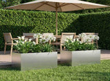Garden Planter 2 pcs Silver 100 x 50 x 50 cm Galvanised Steel 8005285